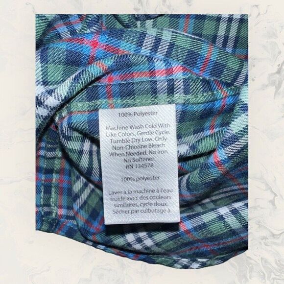 Vineyard Vines Performance Classic Fit Murray Blue Green Shirt Men’s Size Medium - Picture 6 of 7